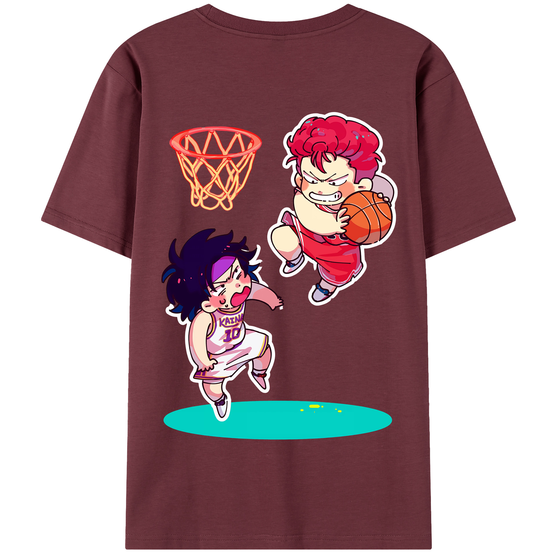 SLAM DUNK／スラムダンク 綿100％半袖Tシャツ（背面プリント）